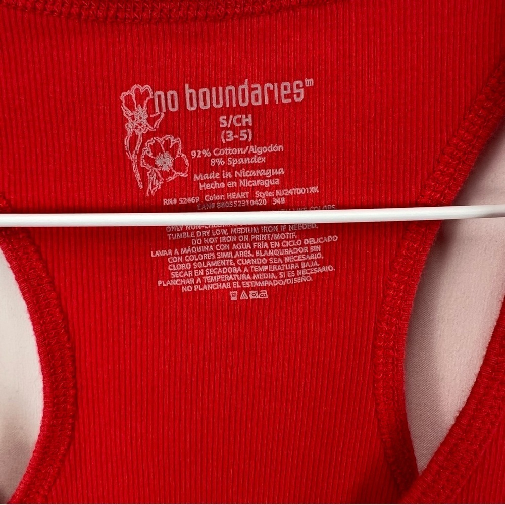No Boundaries - Women's Tank Top - Small - Americana - Red -White and Blue Heart - Picture 3 of 3